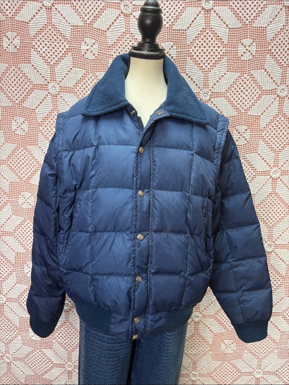 Vintage Down & Feather Puffer Jacket
